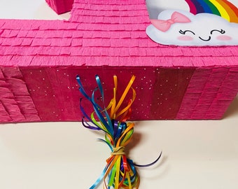 Piñata Mini Arco Iris. Piñatas infantiles . La Superpapelería