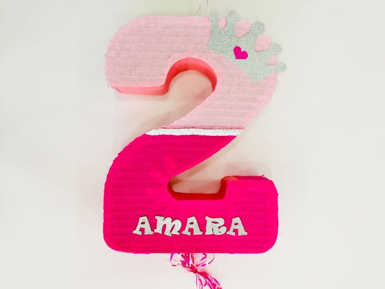 Pink Pi\u00f1ata with silver crown