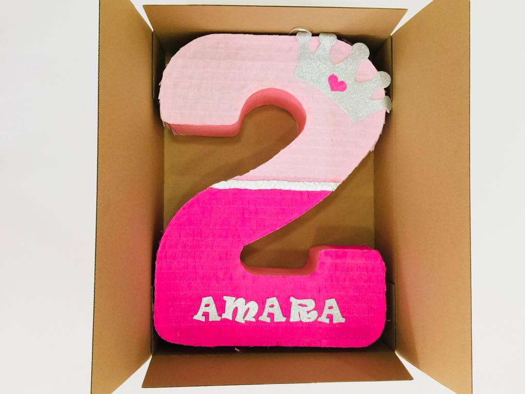 Piñata rosa con corona plateada - Etsy España
