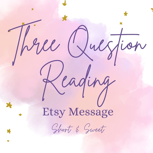 Three question tarot reading,same day,value insight on your question, Love,Career,Twin Flame,Soulmate,Psychic reading,Mediumship.Short&Sweet