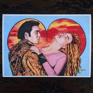 Impressão artística de Wild at Heart - Sailor e Luna - David Lynch - Nic Cage - Laura Dern - Arte do filme