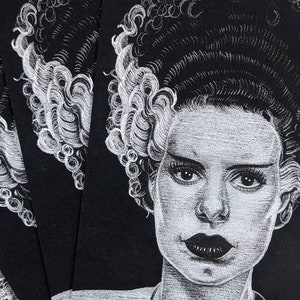 Bride of Frankenstein Art Print - Elsa Lanchester - Universal Monsters - Classic Horror - Gothic Horror - Movie Art