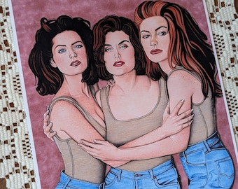 Impression d'art Les femmes de Twin Peaks - couverture de magazine Rolling Stone - 1990 - David Lynch - Donna - Audrey - Shelley