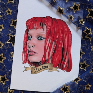 Leeloo Art Print - The Fifth Element - Milla Jovovich - Movie Art - Fantasy