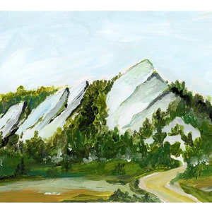 Boulder Flatirons-High Quality Giclee Print