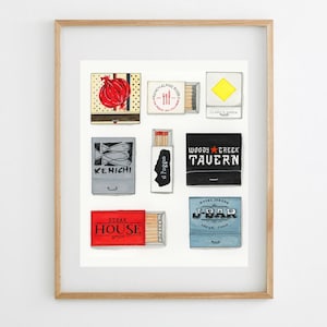 Custom Matchbook Watercolor Painting