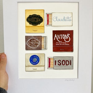 Custom Matchbook Watercolor Painting image 3