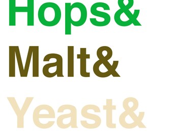 Piwo składników plakat minimalistyczny plik cyfrowy