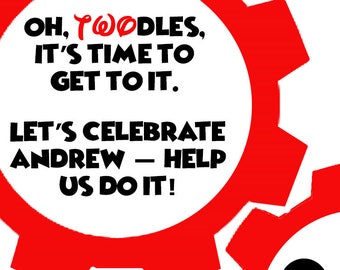 Mickey Mouse karta urodzinowa 2-letnia cyfrowa zaproszenie do pliku