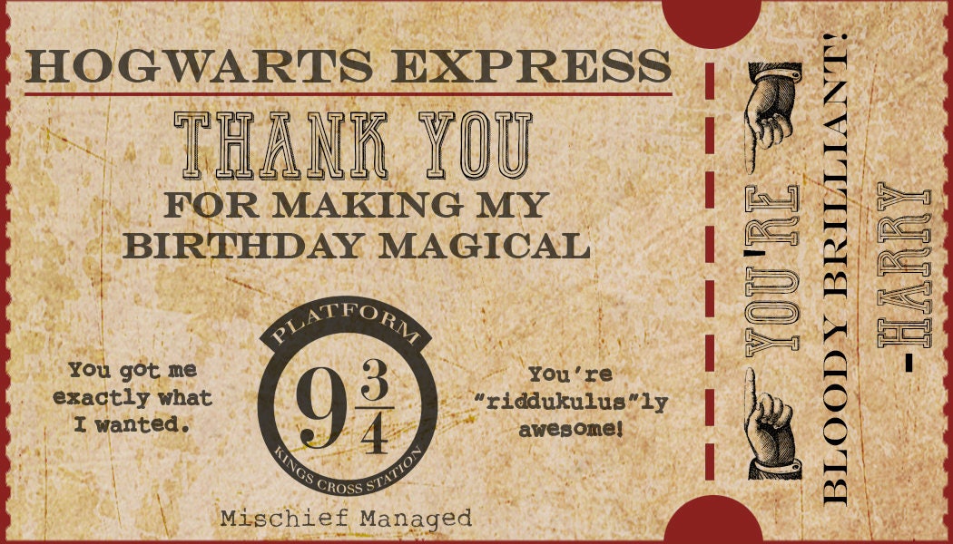 hogwarts-express-thank-you-card-digital-etsy for Harry Potter Thank You Cards Free Printable Hogwarts Express Thank You Card Digital - Etsy for Harry Potter Thank You Cards Free Printable