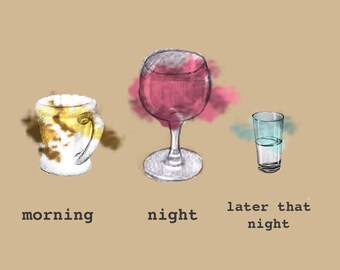 Wino do picia kawy plakat druk cyfrowy