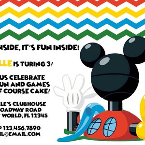 Mickey Mouse Clubhouse Birthday Invitation Digital File