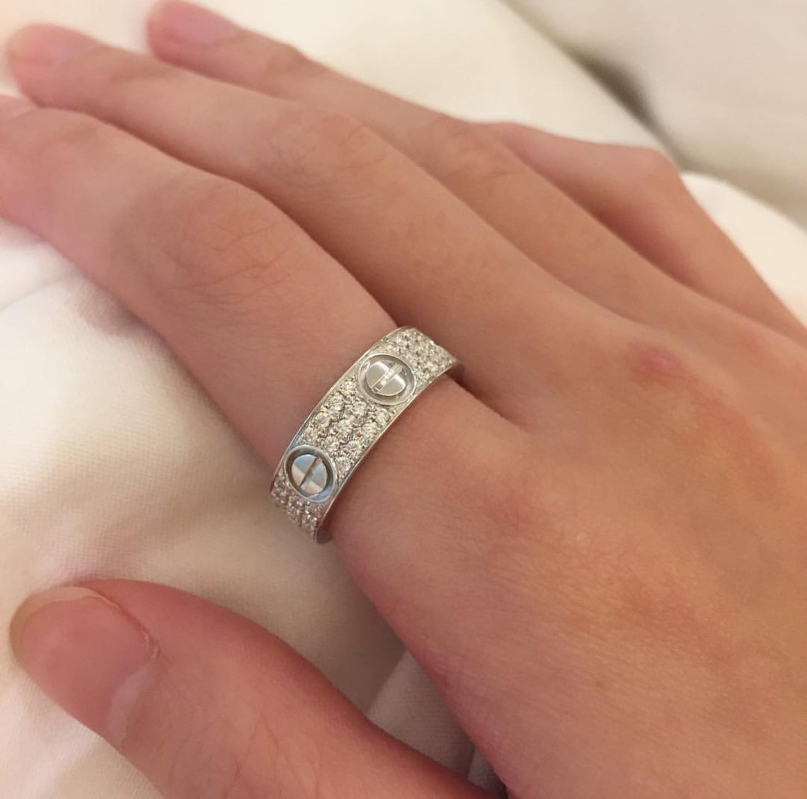 Diamond Wedding Band in 18k Solid Gold Etsy UK