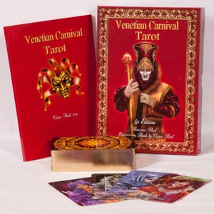 Tarot du carnaval de Venise - Jeu de cartes, livre et taille standard