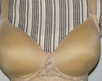 Seamless and Lace Fully Stuffed Cups Mastectomy Padded Bra - 36D