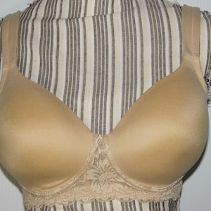 Vintage 1960s long line bullet bra drop front 36 D 