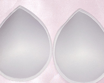 White Weighted Oval Prosthetic Breast Forms - Bra Inserts