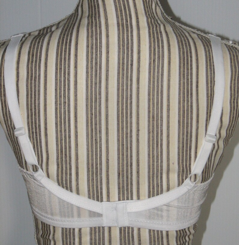 White Fully Padded Stuffed Cups Satin Mastectomy Bra 40A