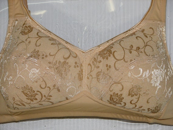Satin Embroidered Fully Padded Stuffed Cups Mastectomy Bra 