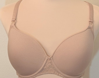Lt Brown Cotton Fully Padded Stuffed Cups Mastectomy Bra