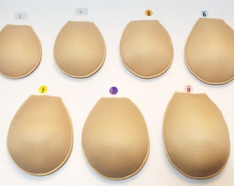 Short Oval Weighted Prosthetic Breast Forms - Bra Inserts