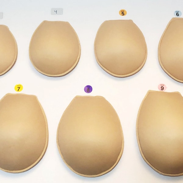 Short Oval Weighted Prosthetic Breast Forms - Bra Inserts