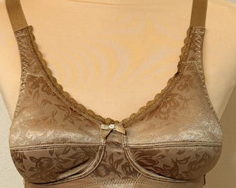 Brown Fully Padded Stuffed Cups Mastectomy Bra 34A