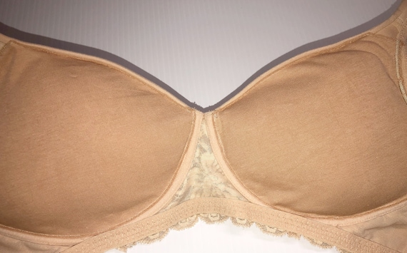 Seamless and Lace Fully Stuffed Cups Mastectomy Padded Bra 36D 