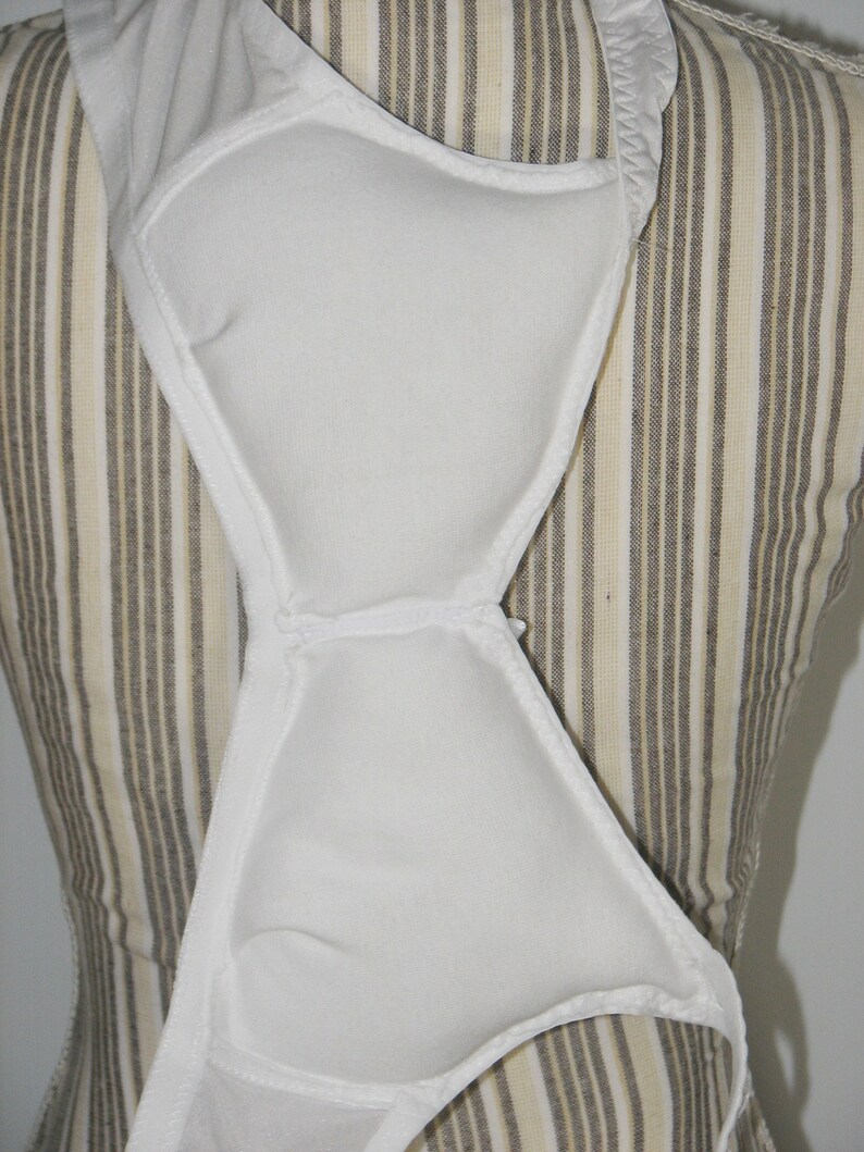 White Fully Padded Stuffed Cups Satin Mastectomy Bra 40A