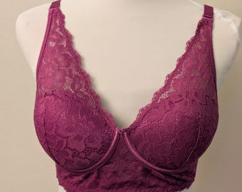 Fully Padded Stuffed Cups  Lace Mastectomy Bra