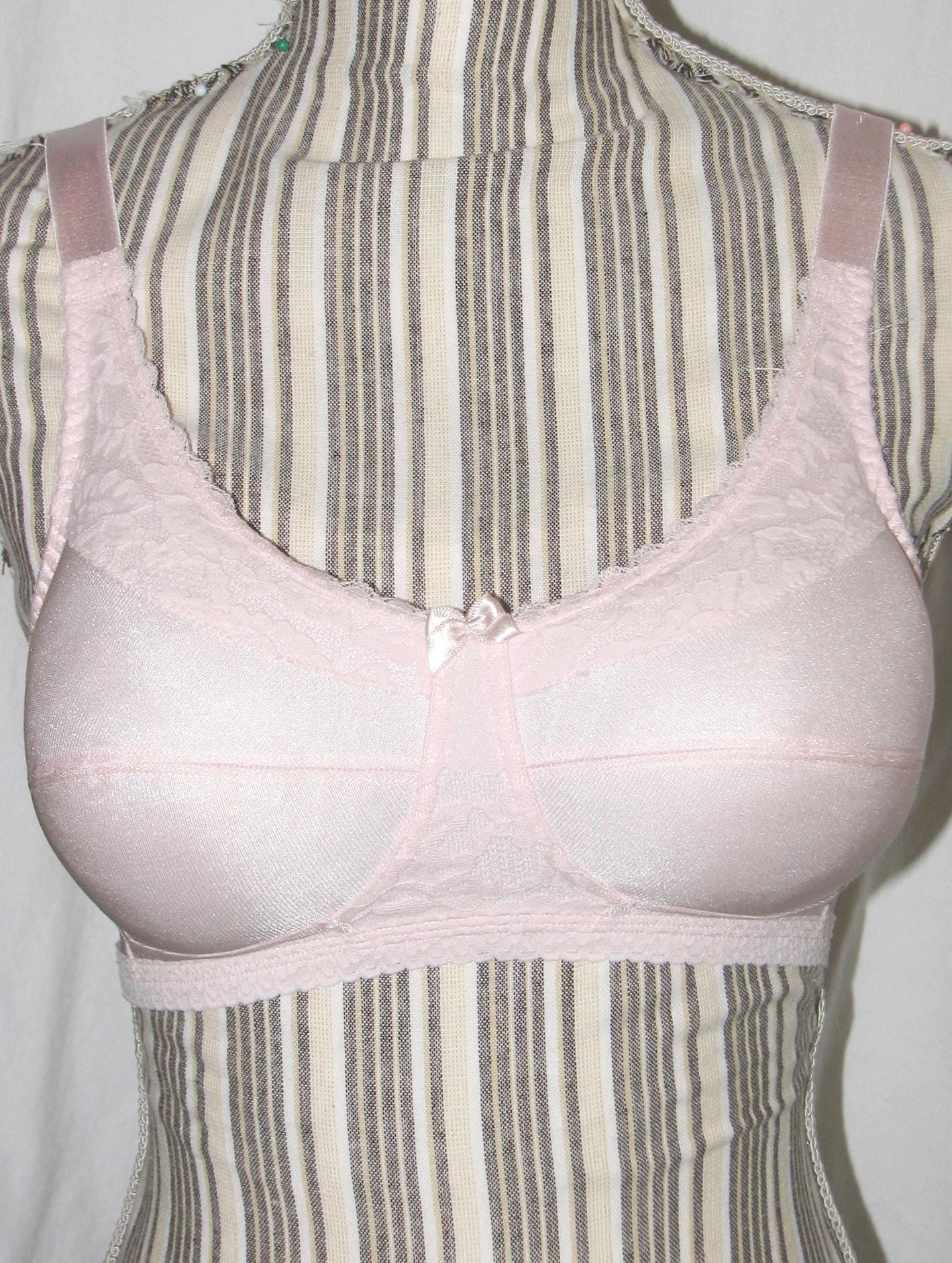Pink Fully Padded Stuffed Cups Mastectomy Bra