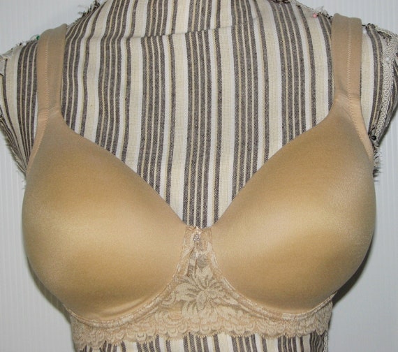 Seamless and Lace Fully Stuffed Cups Mastectomy Padded Bra 36D 