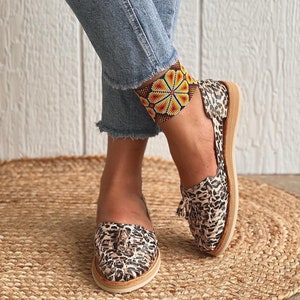 Cheetah Huarache Sandal Mexican Style Boho Hippie All Sizes Shoe