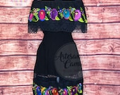Mexican Fiesta Dress - Embroidered Dress- All sizes