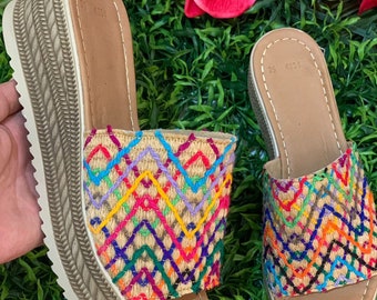 Mexican Huarache Sandal All Sizes Boho- Hippie Vintage Mexican Style- Sandal Huarache leather Huarache estilo mexicano Rainbow