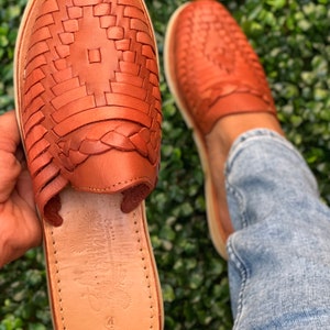 Lolita leren muiltjes Mexicaanse Huarache-sandaal alle maten boho-hippie vintage Mexicaanse stijl- sandaal Huarache lederen artesanale definitieve verkoop