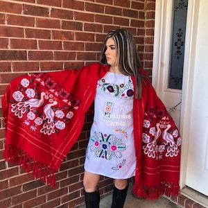 Mexican hand painted shawls All Colors