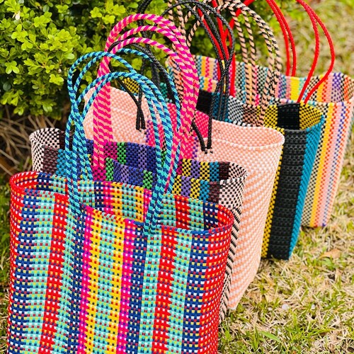 Oaxaca Mexican Tote Handwoven Market Bags Mexican Basket Etsy