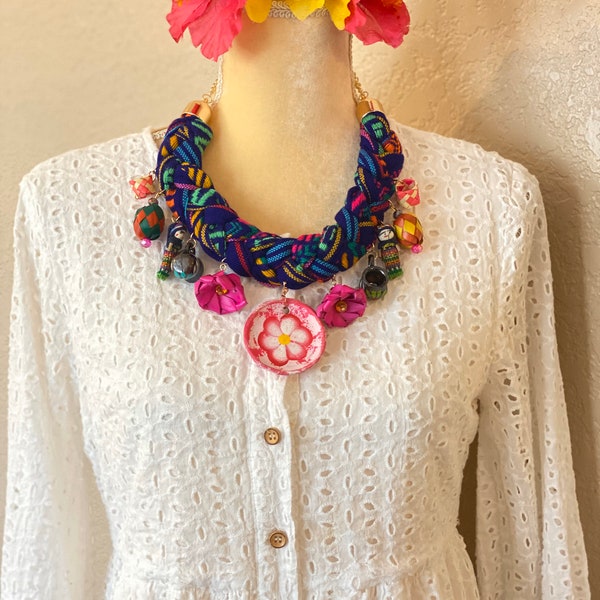 Mexican Jewelry Set - Collar De Palma -Boho Hippie Style Jewelry more colors available