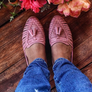 Karlita Flats Motita Huarache-sandaal - Boho Hippie Mexicaanse stijl Alle maten-5-10 leren sandaal definitieve uitverkoop