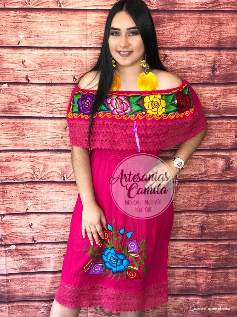 Small Median Mexican Fiesta Dresses Includes belt | Etsy