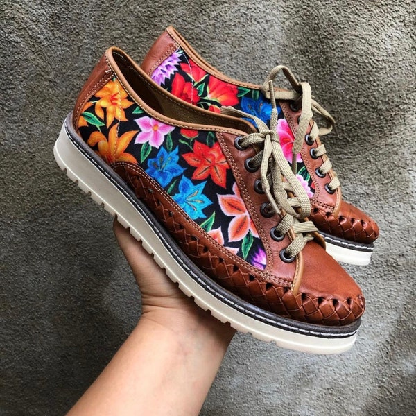 Zapato Oaxaca - Estilo Mexicano Boho Hippie Todas las tallas- Zapato 5-10 2020 Artesanias Camila Nueva línea