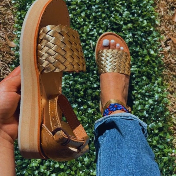 handwoven leather open toe Huarache Sandal All Sizes Boho- Hippie Vintage Mexican Style- Huarache mexicano  Summer final sale