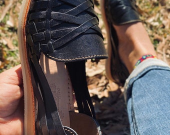 Modern Huarache Sandal - Mexican style Boho Hippie All sizes-  shoe Huarache estilo mexicano Premium genuine leather