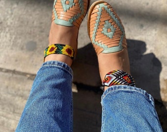 Huarache Tooled Leather Sandal All Sizes Boho Hippie Vintage | Etsy