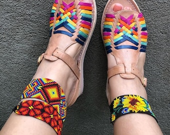 black rainbow huaraches