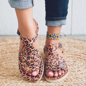 Cheetah store strappy sandals