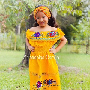 Mexicaanse Fiesta bloemengeborduurde meisjesjurk voor peuters Alle maten