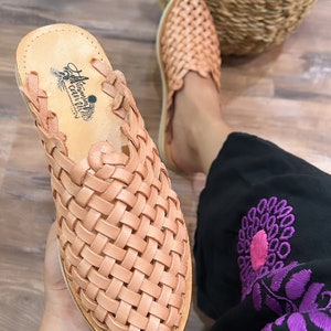 Cute mexican Huarache summer Sandal -  style Boho Hippie All sizes- 5-10us leather shoe  Piel  unique gift for her handwoven tan leather