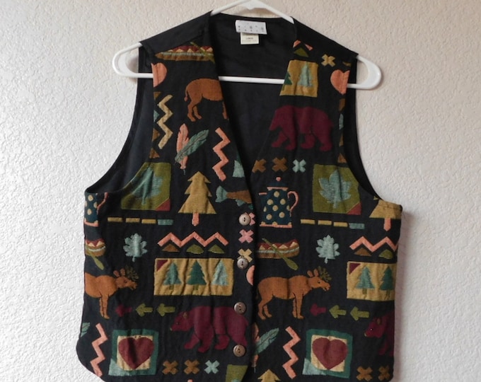 You Babes Size L Tapestry Women's Vest/indian Theme Winter - Etsy